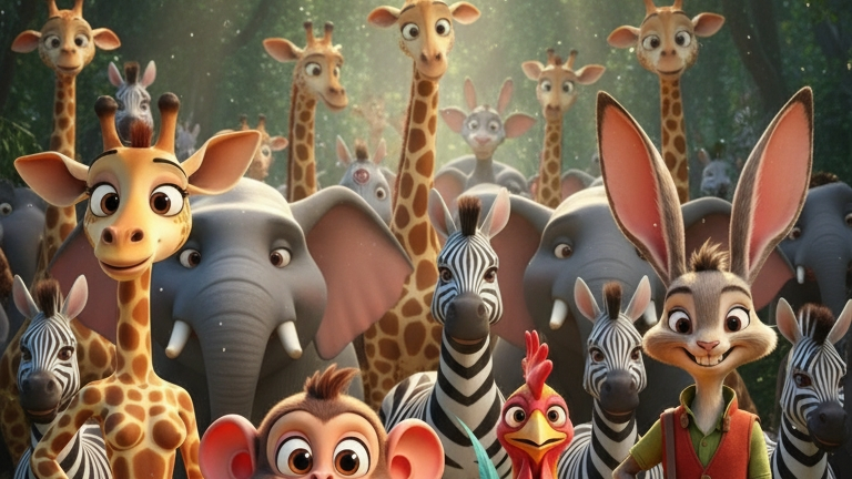 Lion and Hare Cruel Lion Outwitted