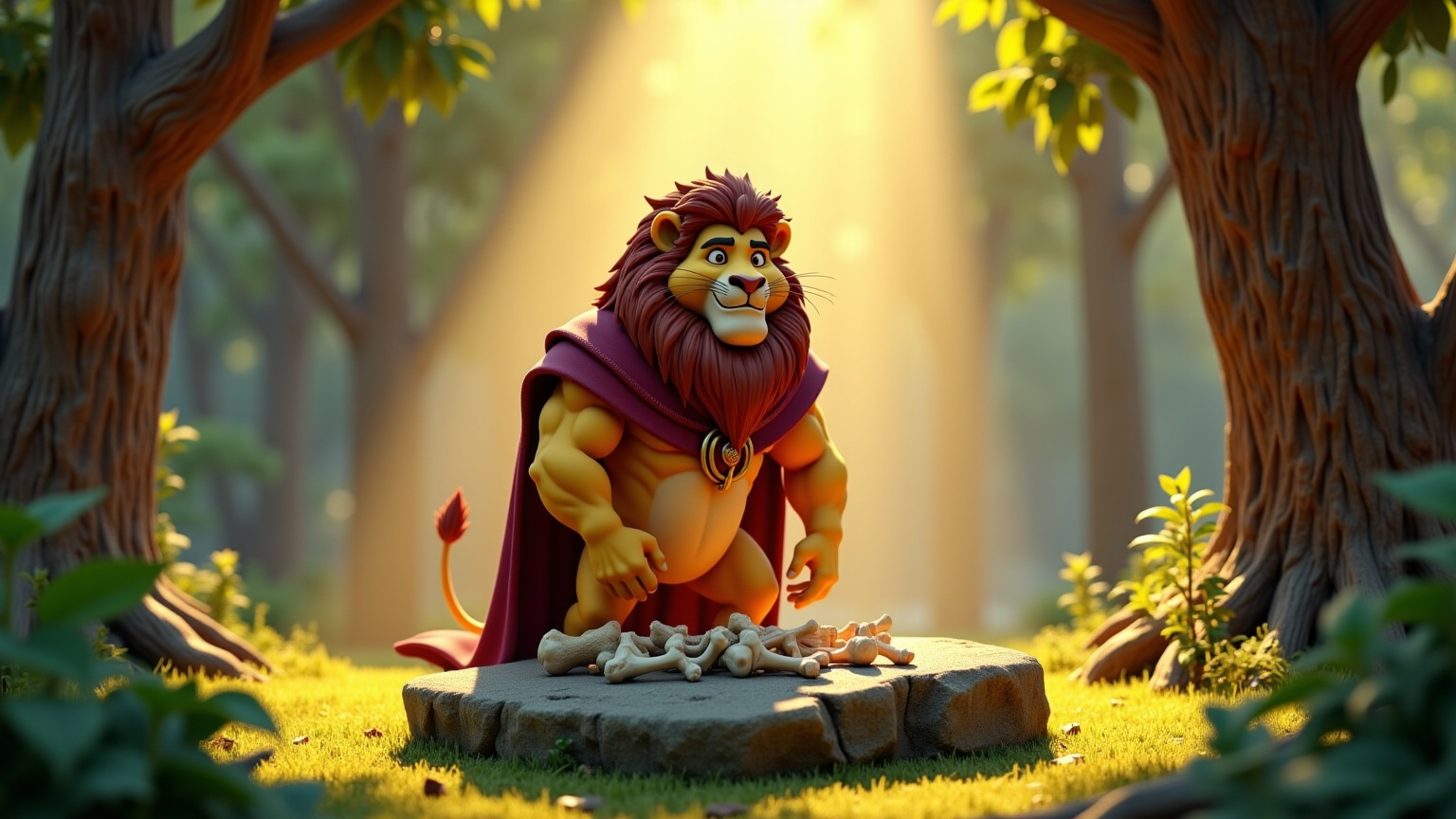 Lion and Hare Cruel Lion Outwitted